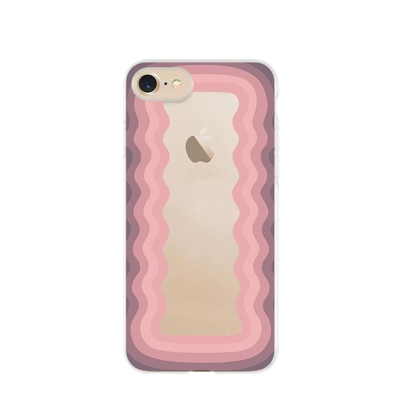 Image of Apfelkiste © - iPhone SE (2022/2020) / 8 / 7 / 6S Gummi Case Hülle Ultra Thin Lollipop Frame - Rosa bei Apfelkiste.ch