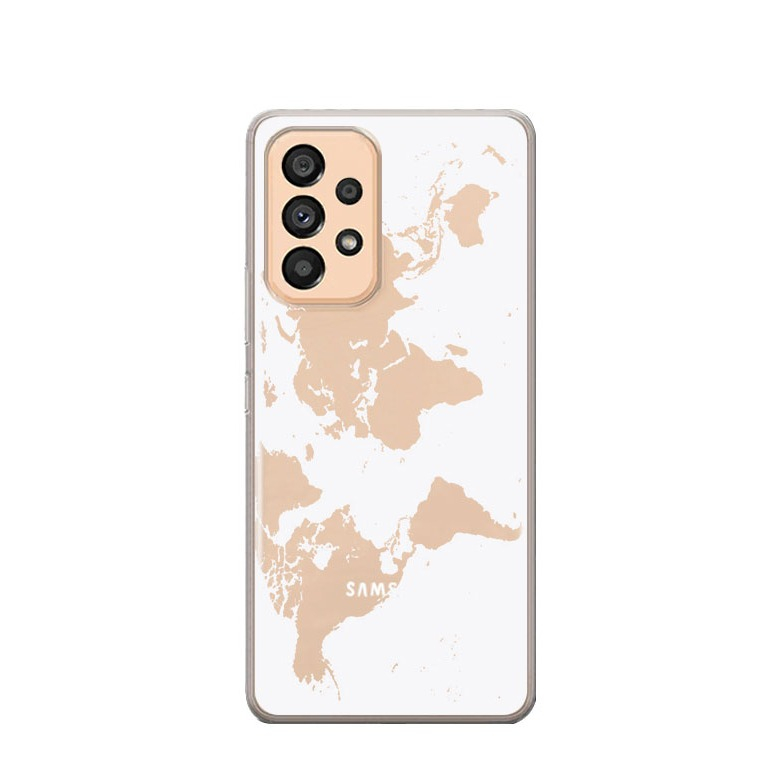 Image of Apfelkiste © - Samsung Galaxy A13 Gummi Case Hülle Ultra Thin Weltkarte - Weiss bei Apfelkiste.ch