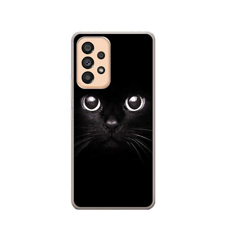 Image of Apfelkiste © - Samsung Galaxy A33 5G Gummi Case Hülle Ultra Thin Katze - Schwarz bei Apfelkiste.ch