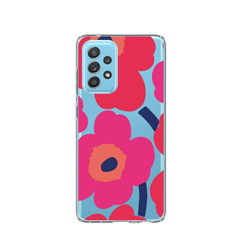 Image of Apfelkiste © - Samsung Galaxy A52s 5G / A52 (5G) Gummi Case Hülle Ultra Thin Pinke Blumen - Transparent bei Apfelkiste.ch