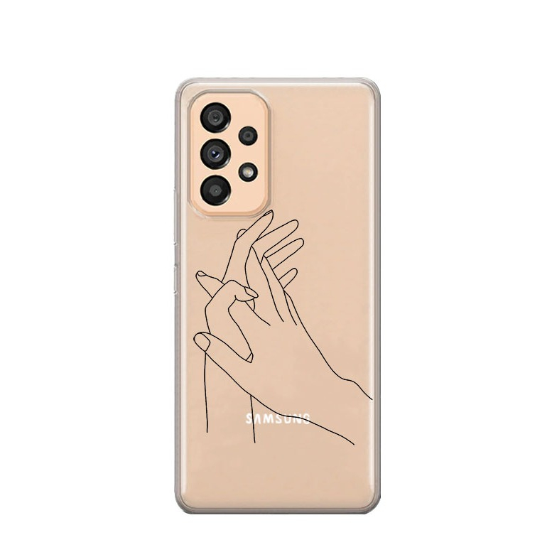 Image of Apfelkiste © - Samsung Galaxy A53 5G Gummi Case Hülle Ultra Thin Loving Hands - Transparent bei Apfelkiste.ch