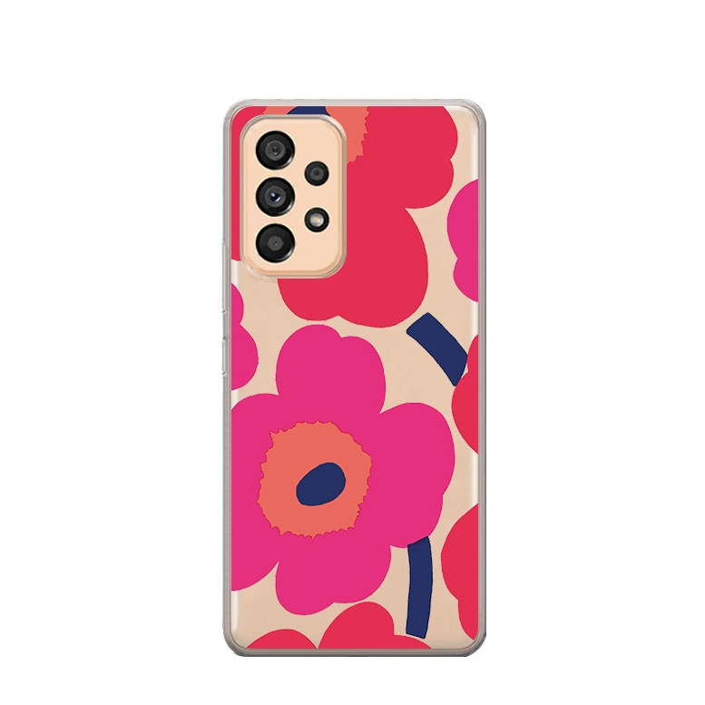 Image of Apfelkiste © - Samsung Galaxy A53 5G Gummi Case Hülle Ultra Thin Pinke Blumen - Transparent bei Apfelkiste.ch