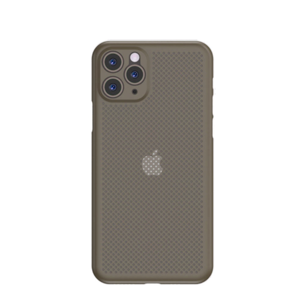Image of TOTU - iPhone 11 Pro Max Ultra Thin Kunststoff Hülle Mesh Design - Grau / Transparent bei Apfelkiste.ch