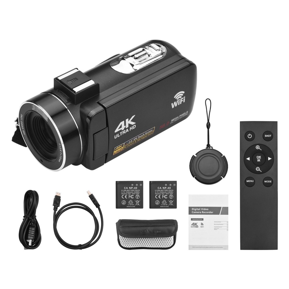 56MP UltraHD 4K Camcorder Videokamera mit 3