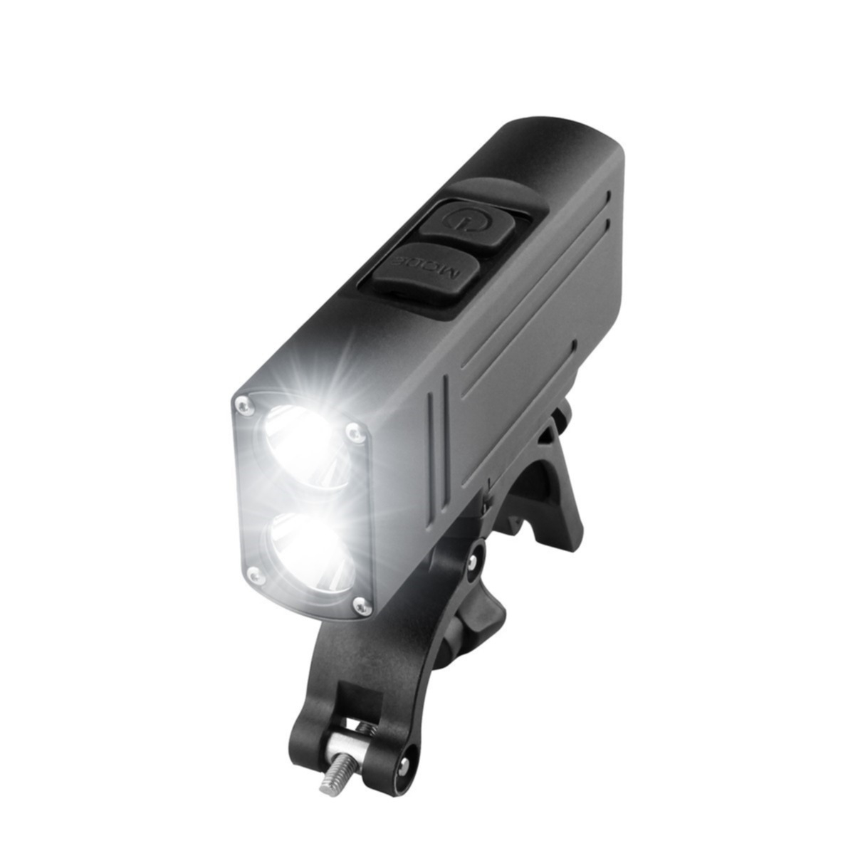 Image of USB Velo Dual LED Licht Fahrrad Frontlicht (1600 Lumen) mit Akku Spritzwasserfest (IP68) - Schwarz bei Apfelkiste.ch