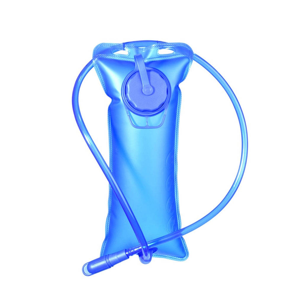 Trinkblase Tragbarer Wasserbeutel / Trinkblase mit Schlauch (2 Liter) - Blau / Transparent