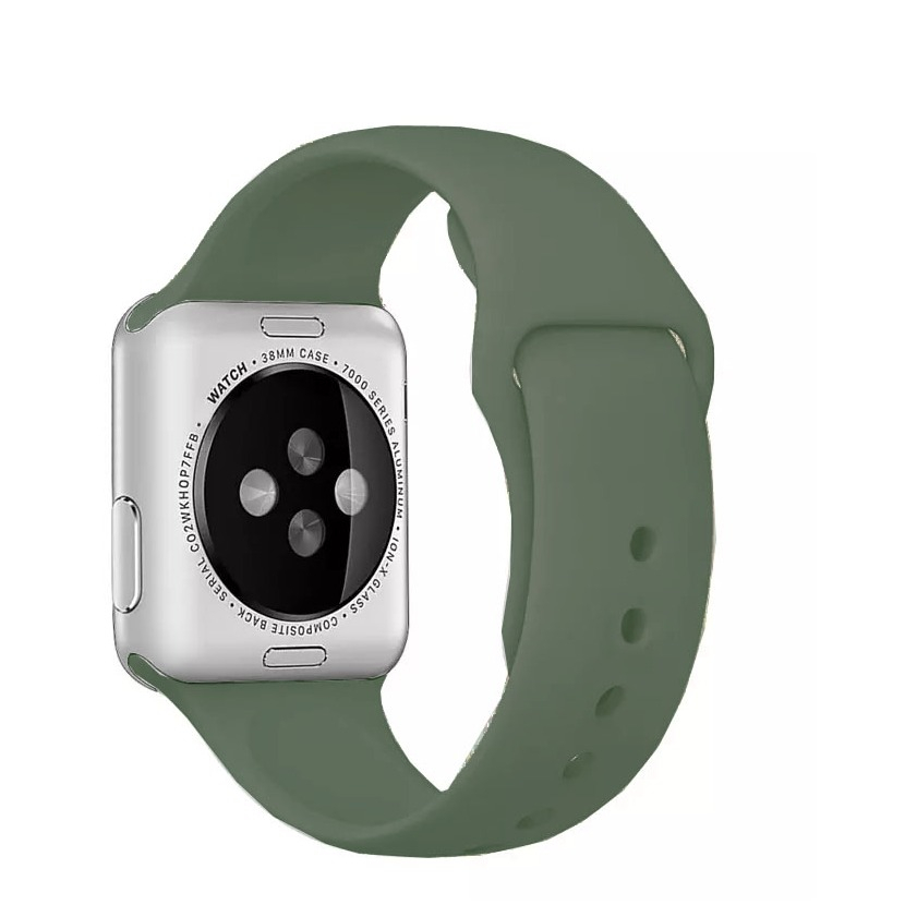 Image of Changee - Apple Watch (41/40/38 mm) Silikon Sport Armband (Grösse S/M) - Dunkelgrün bei Apfelkiste.ch