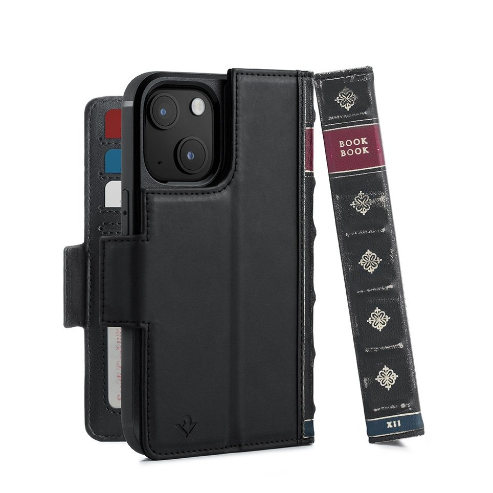 Image of Twelve South - iPhone 13 Echtleder Tasche BookBook mit Kartenfächern (TS-12-2133) - Schwarz bei Apfelkiste.ch