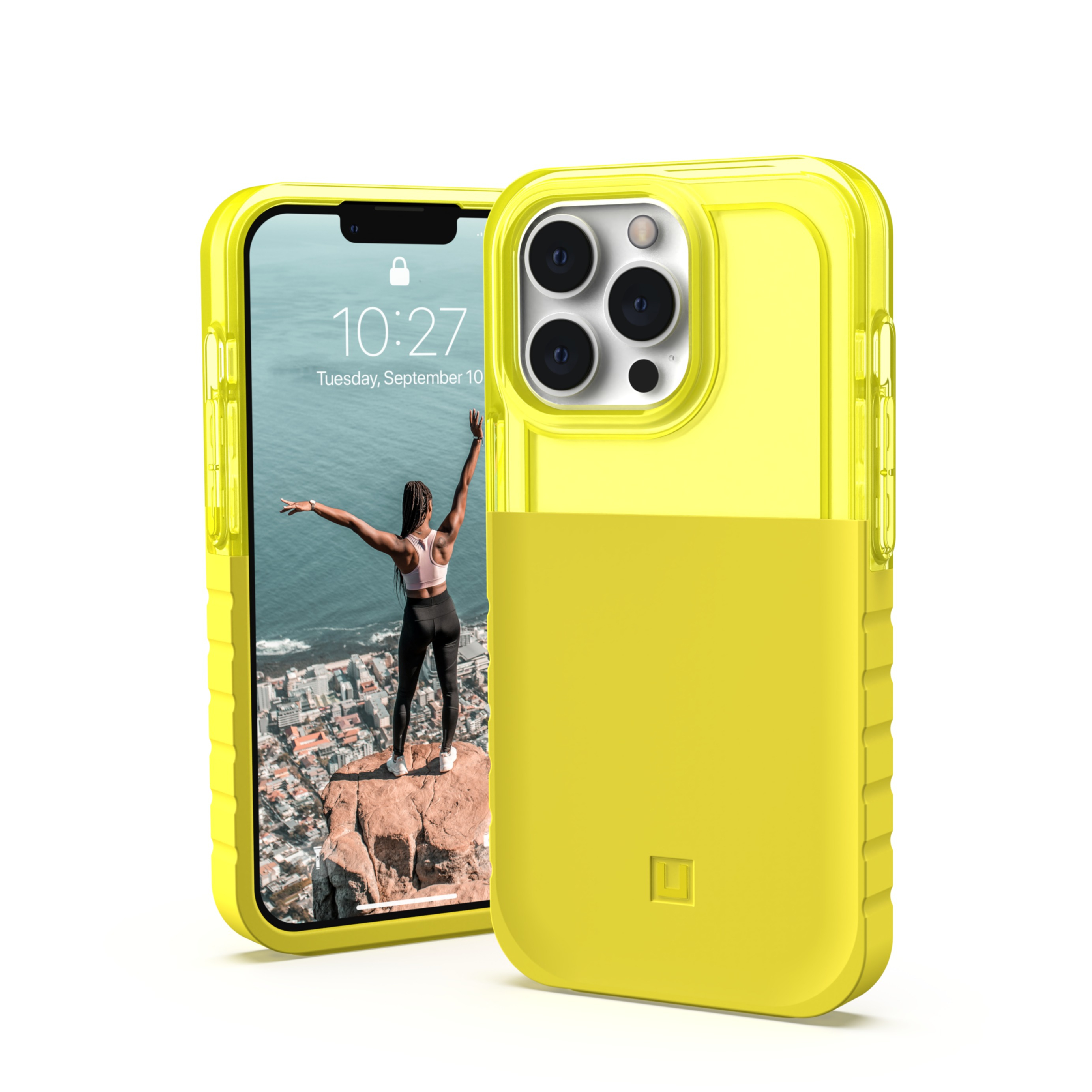 Image of UAG Urban Armor Gear [U] - iPhone 13 Pro Antimikrobielle Hybrid Silikon Schutzhülle Tri-Mold Dip Design (11315U317878) - Acid bei Apfelkiste.ch