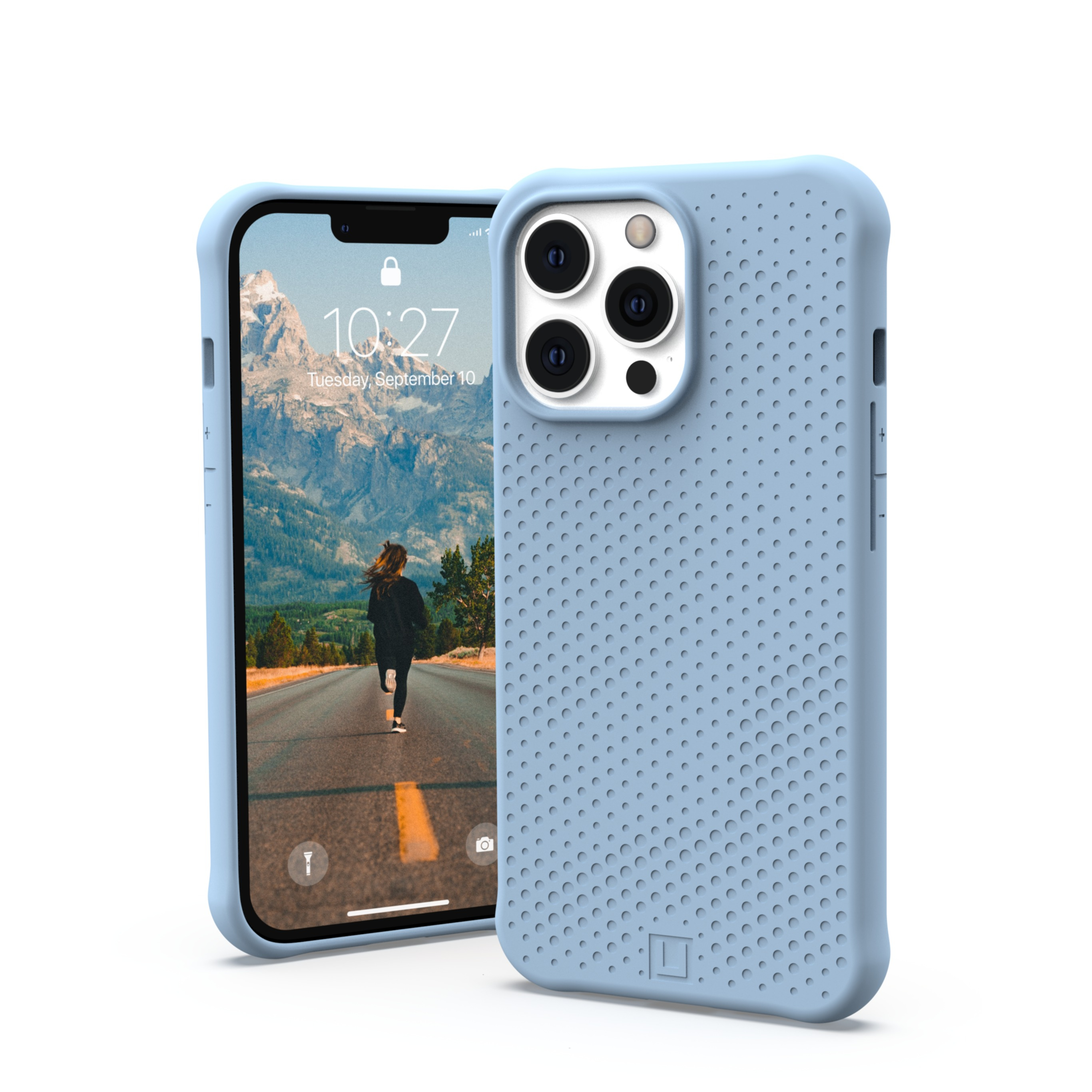 Image of UAG Urban Armor Gear [U] - iPhone 13 Pro Antimikrobielle Hybrid Hardcase Schutzhülle Dot (11315V315858) - Cerulean bei Apfelkiste.ch
