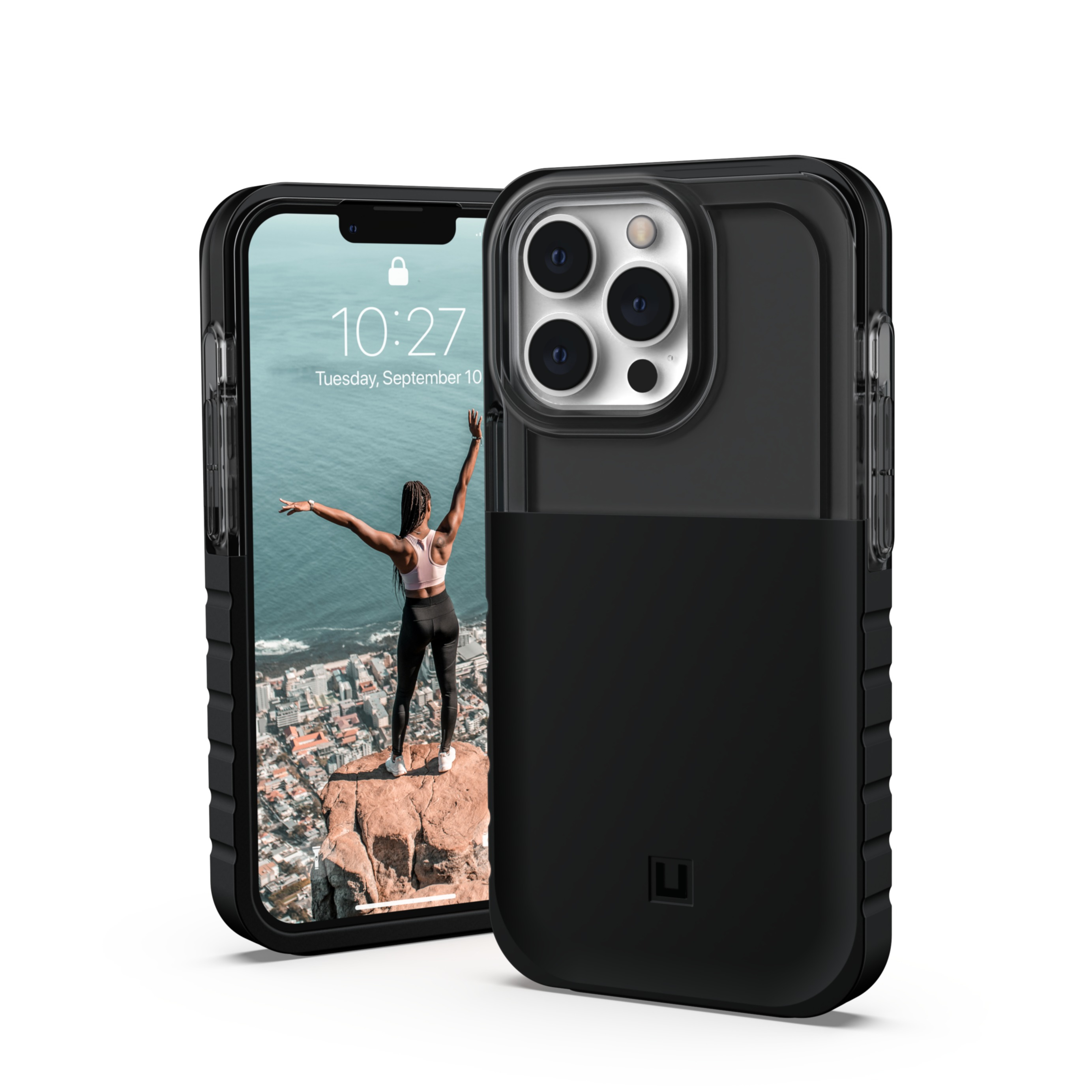 Image of UAG Urban Armor Gear [U] - iPhone 13 Pro Antimikrobielle Hybrid Silikon Schutzhülle Tri-Mold Dip Design (11315U314040) - Schwarz bei Apfelkiste.ch