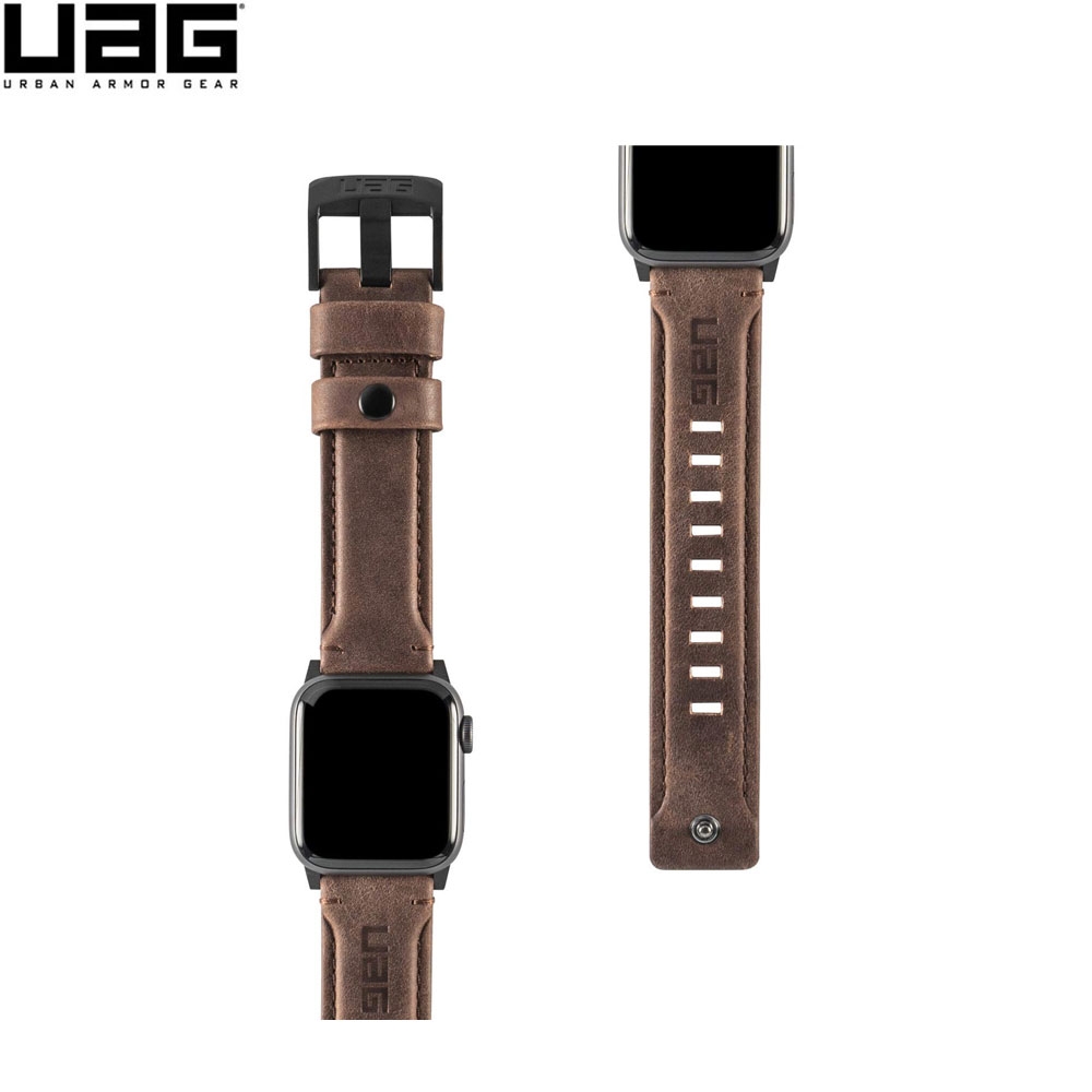 UAG Urban Armor Gear - Apple Watch (38 mm / 40 mm) Leather Strap Echtleder Armband (19149B114080) - Braun