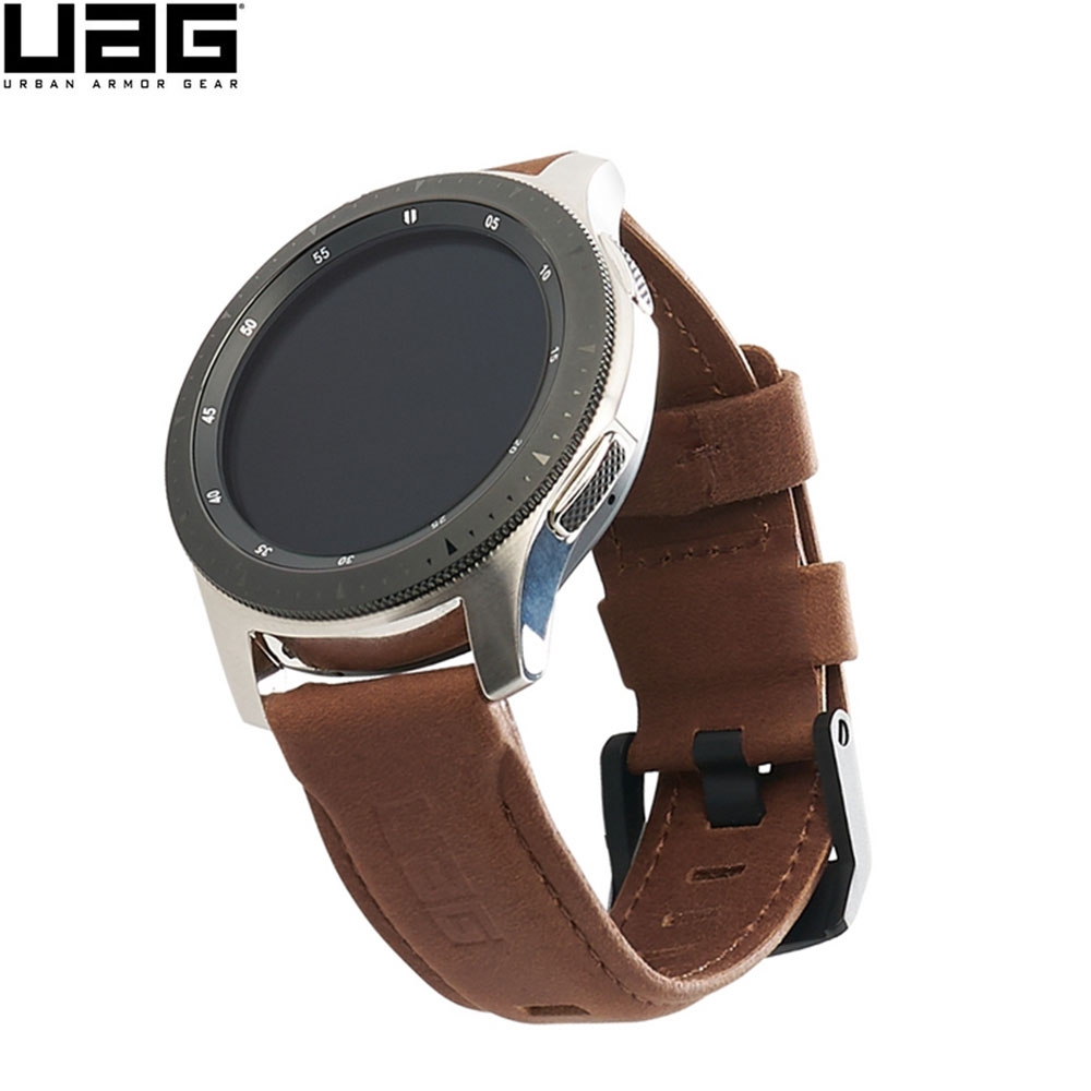 UAG Urban Armor Gear - Samsung Galaxy Watch 46mm / Gear S3 Classic / S3 Frontier Leather Strap Echtleder Armband (29180B114080) - Braun