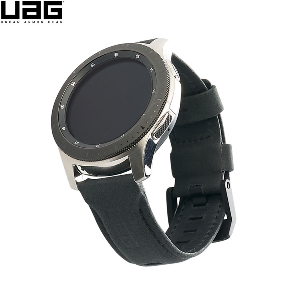 UAG Urban Armor Gear - Samsung Galaxy Watch 46mm / Gear S3 Classic / S3 Frontier Leather Strap Echtleder Armband (29180B114040) - Schwarz