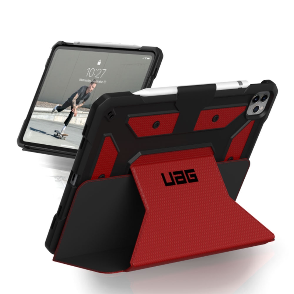 Image of UAG Urban Armor Gear - iPad Pro 12.9" (2020/2018) Schutzhülle Metropolis (122066119494) - Rot / Schwarz (Crimson) bei Apfelkiste.ch
