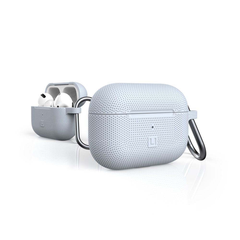 Image of UAG Urban Armor Gear [U] - AirPods Pro Antibakterielle Dot Silikon Hülle mit Karabinerhaken (10251K315151) - Soft Blue bei Apfelkiste.ch