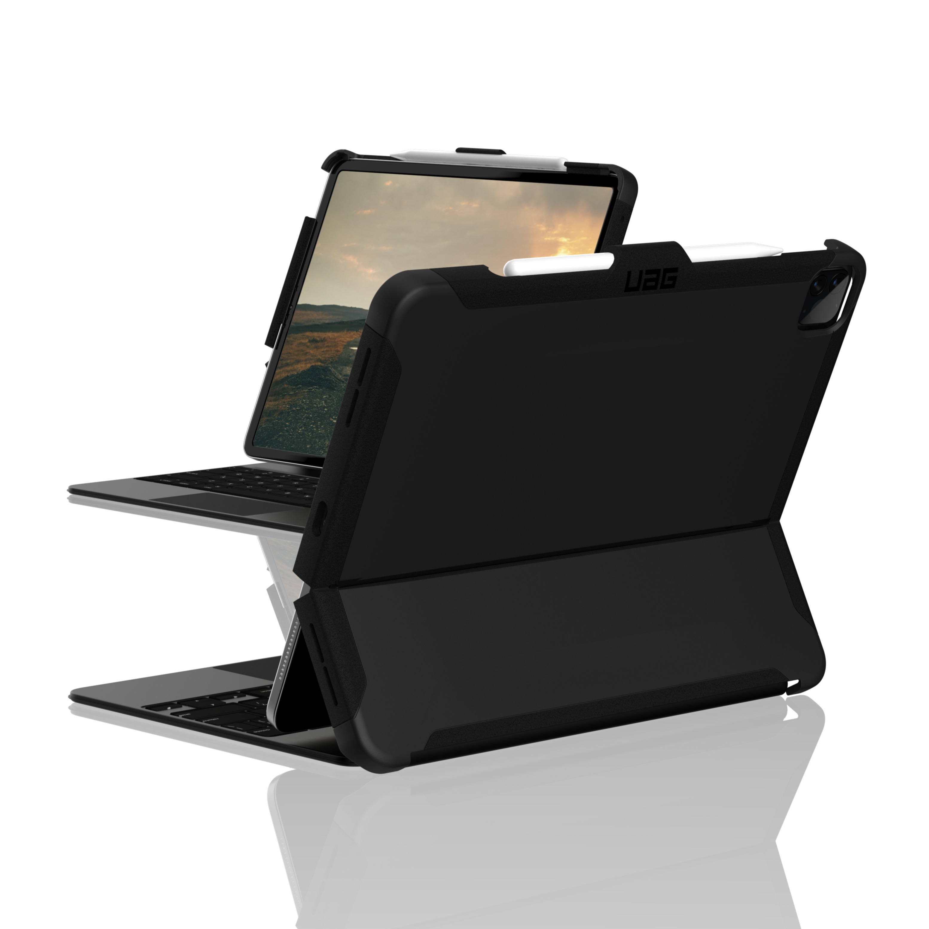 Image of UAG Urban Armor Gear - iPad Pro 12.9" (2021/2020) Outdoor Schutz Hülle Composite Scout Folio (122948114040) - Schwarz bei Apfelkiste.ch