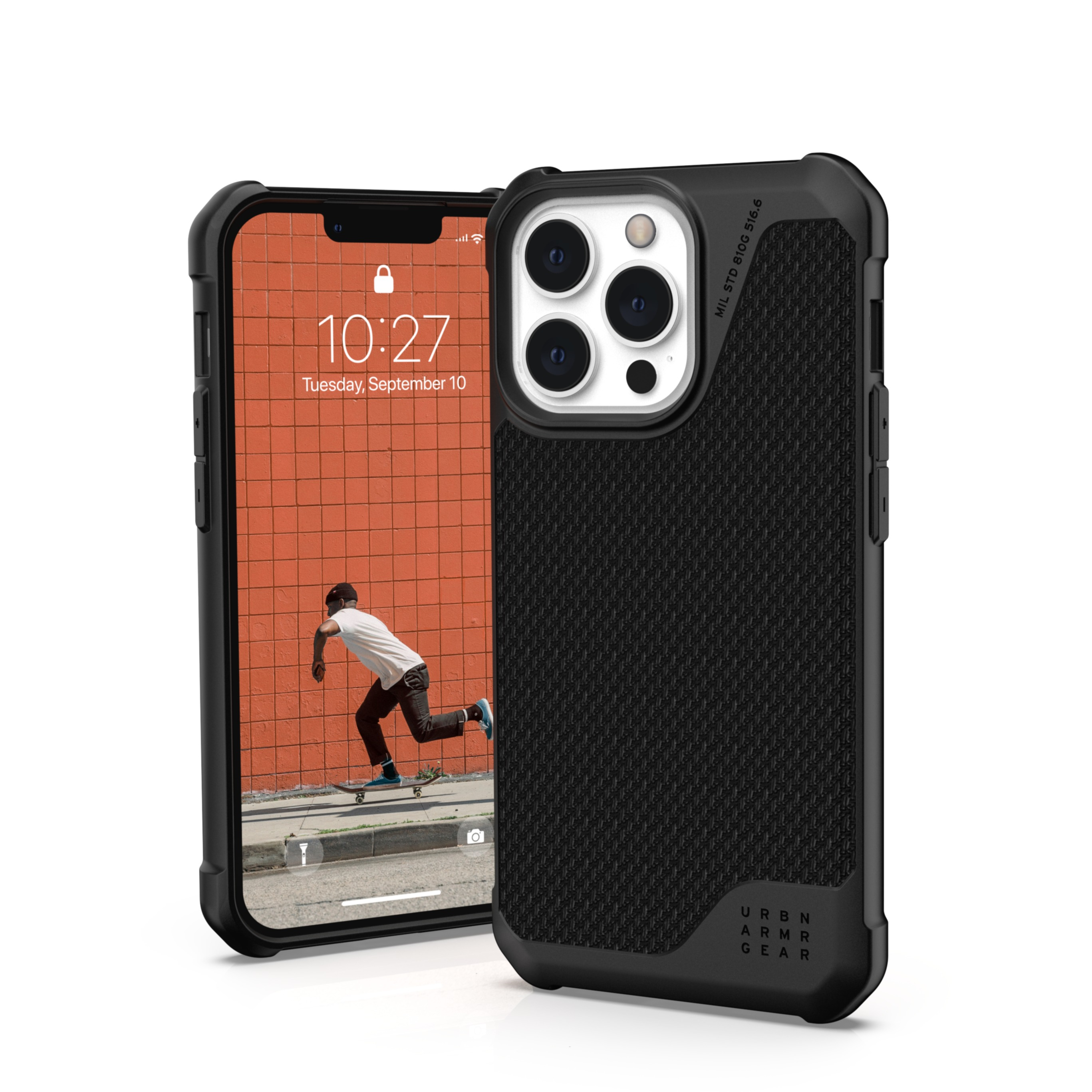 Image of UAG Urban Armor Gear - iPhone 13 Pro MagSafe Schutzhülle Metropolis LT (11315O183940) - Kevlar Black bei Apfelkiste.ch