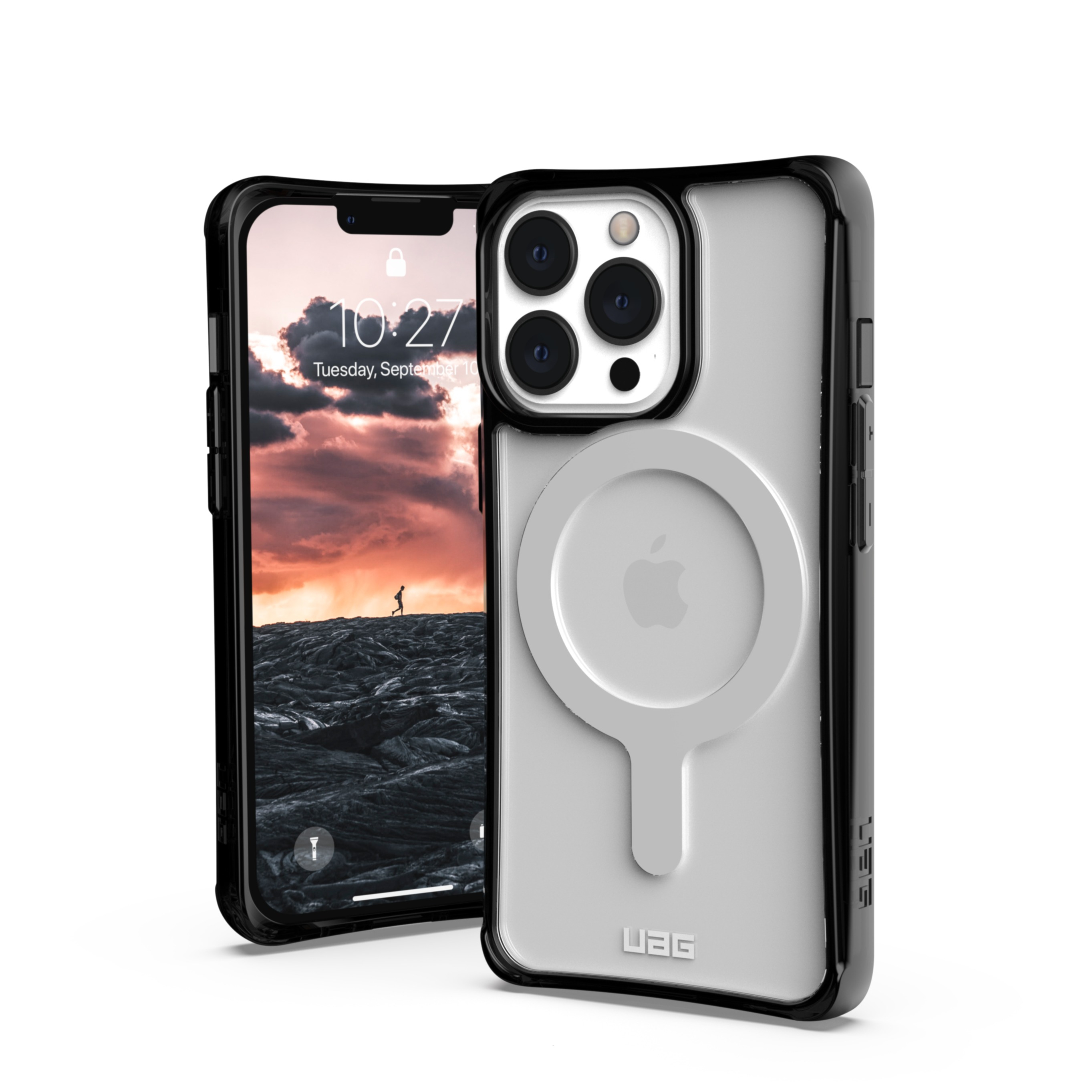 Image of UAG Urban Armor Gear - iPhone 13 Pro MagSafe Hybrid Schutzhülle Plyo (113152183131) - Schwarz / Transparent (Ash) bei Apfelkiste.ch