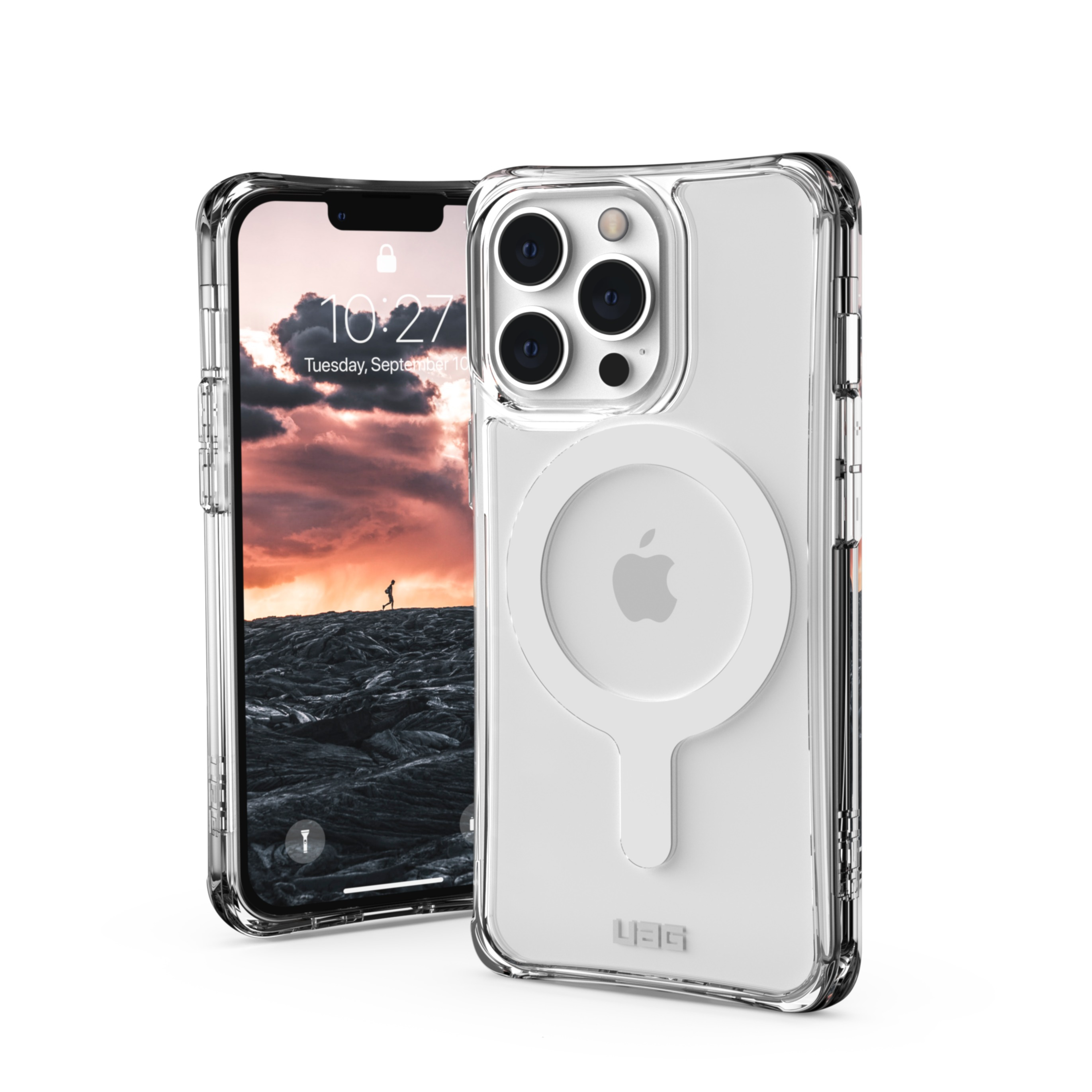 Image of UAG Urban Armor Gear - iPhone 13 Pro MagSafe Hybrid Schutzhülle Plyo (113152184343) - Weiss / Transparent (Ice) bei Apfelkiste.ch