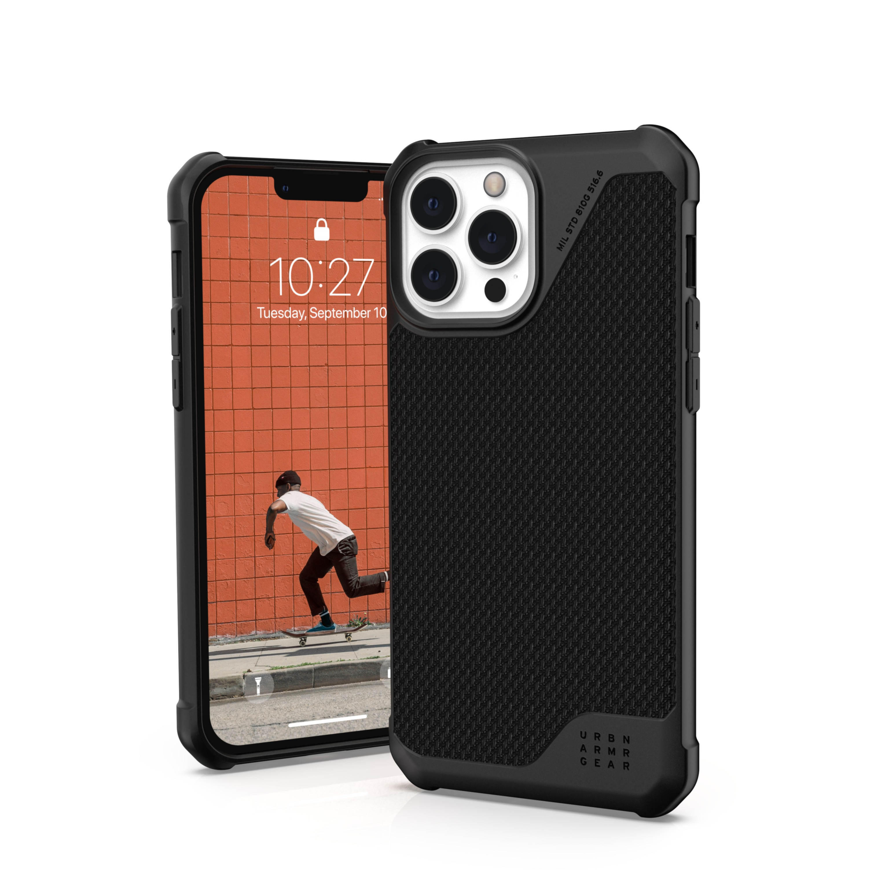 Image of UAG Urban Armor Gear - iPhone 13 Pro Max / 12 Pro Max MagSafe Schutzhülle Metropolis LT (11316O183940) - Kevlar Black bei Apfelkiste.ch
