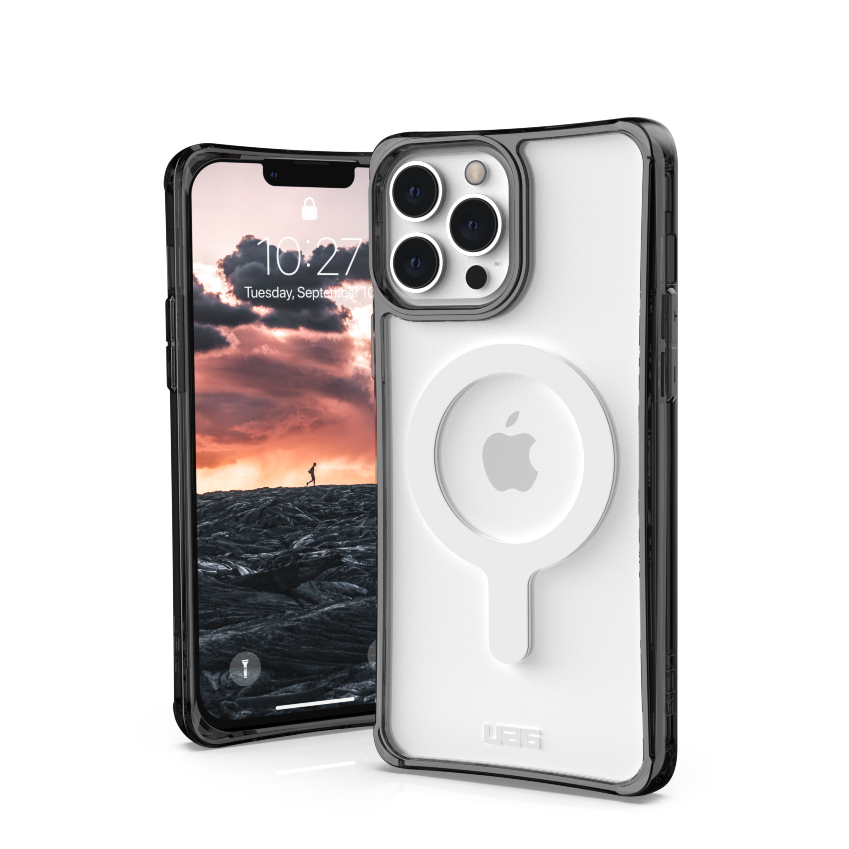 Image of UAG Urban Armor Gear - iPhone 13 Pro Max MagSafe Hybrid Schutzhülle Plyo (113162183131) - Schwarz / Transparent (Ash) bei Apfelkiste.ch