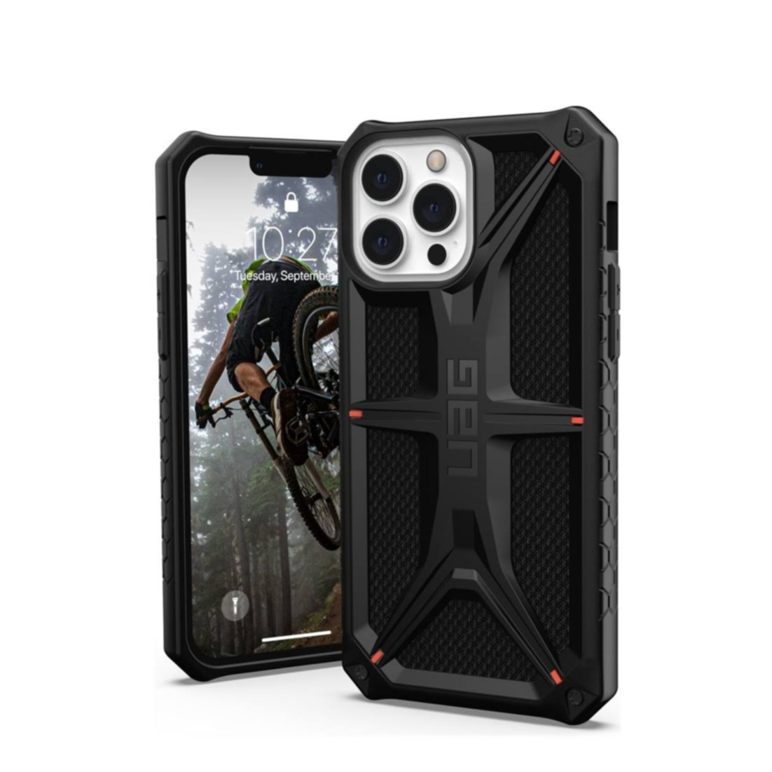 Image of UAG Urban Armor Gear - iPhone 13 Pro Max Schutzhülle Monarch Kevlar (113161113940) - Kevlar Black bei Apfelkiste.ch