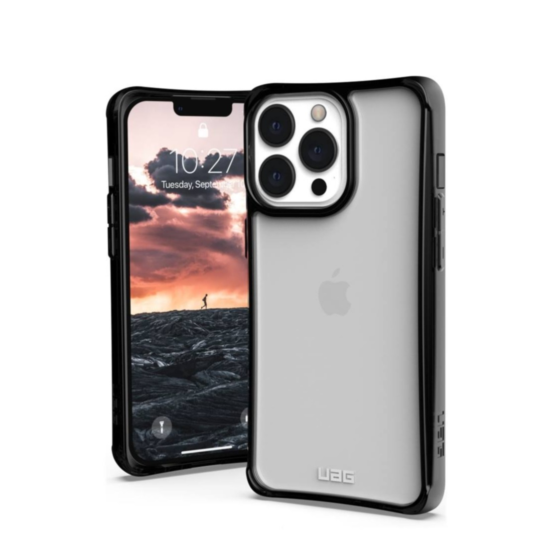 Image of UAG Urban Armor Gear - iPhone 13 Pro Schutzhülle Plyo Crystal (113152113131) - Schwarz / Transparent (Ash) bei Apfelkiste.ch
