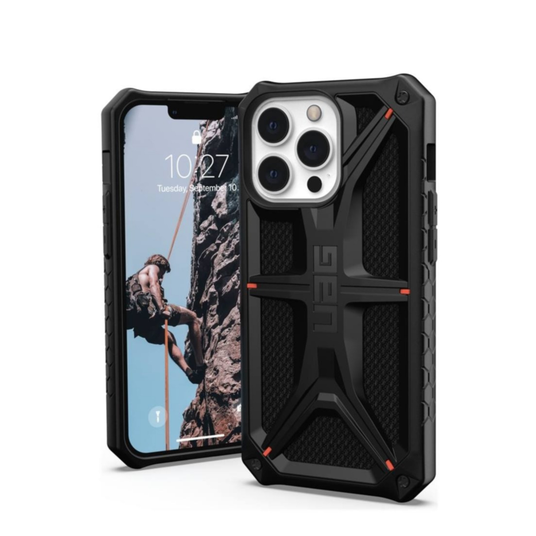 Image of UAG Urban Armor Gear - iPhone 13 Pro Schutzhülle Monarch Kevlar (113151113940) - Kevlar Black bei Apfelkiste.ch