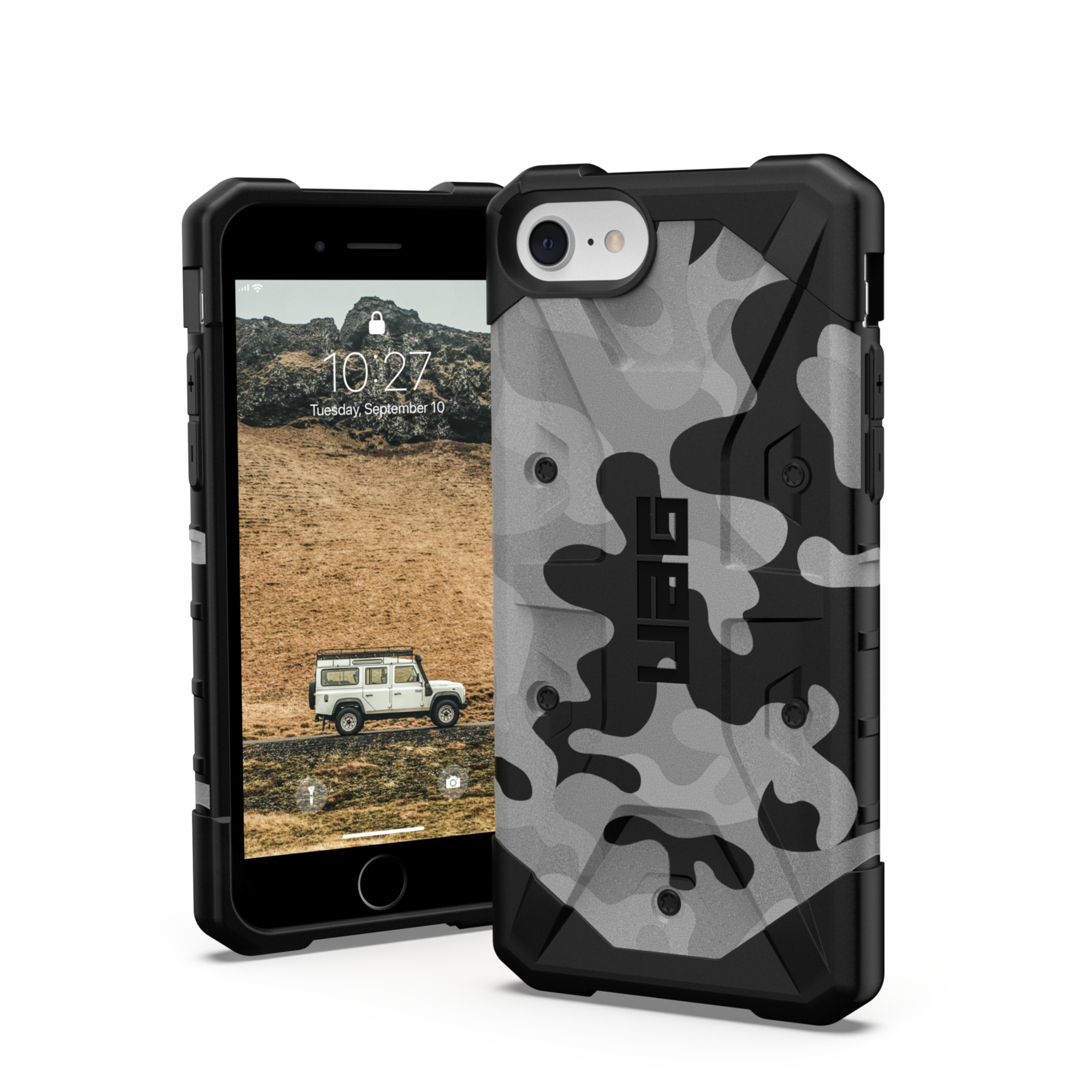 Image of UAG Urban Armor Gear - iPhone SE (2022) Schutzhülle Pathfinder (114006114061) - Midnight Camo bei Apfelkiste.ch