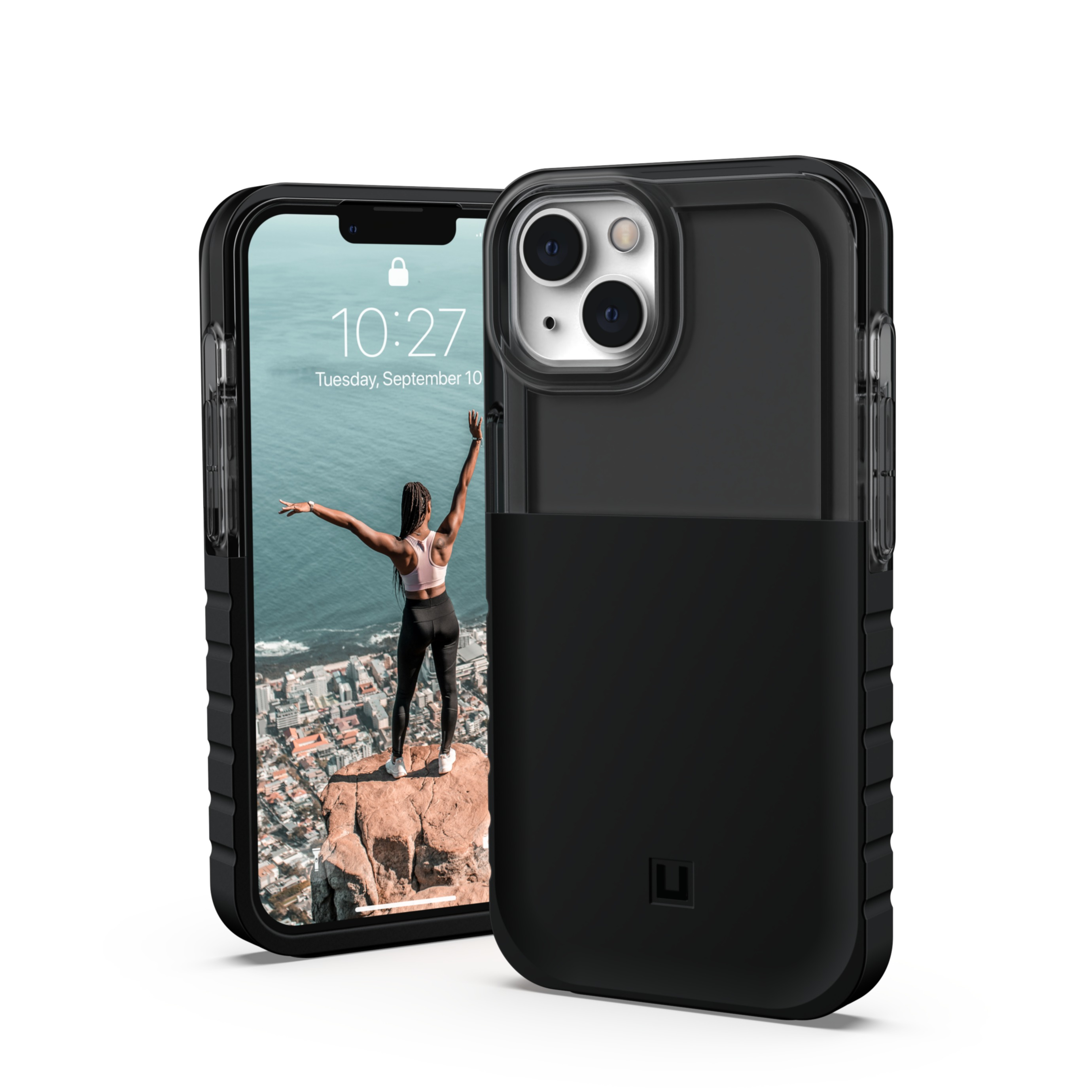 Image of UAG Urban Armor Gear [U] - iPhone 13 Antimikrobielle Hybrid Silikon Schutzhülle Tri-Mold Dip Design (11317U314040) - Schwarz bei Apfelkiste.ch