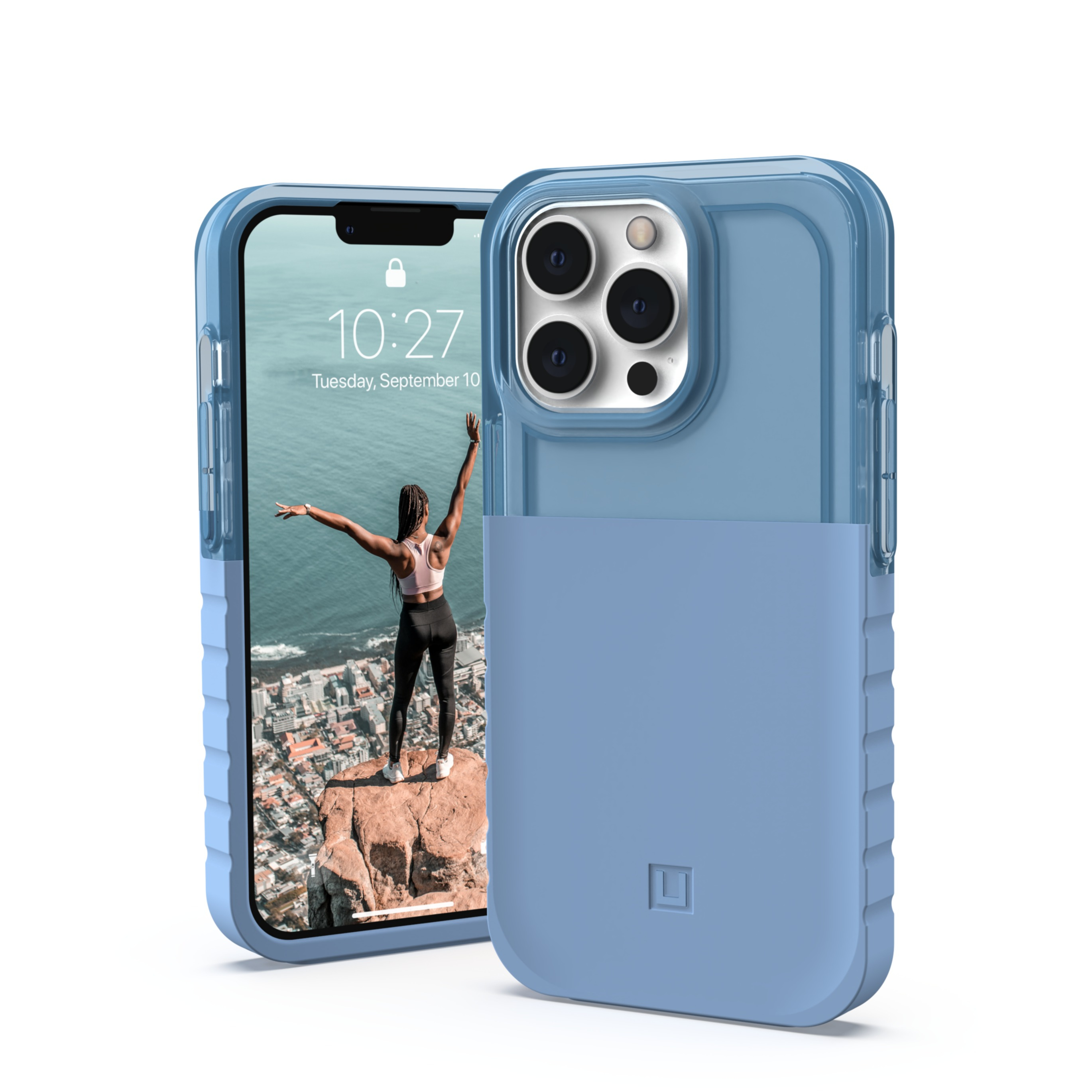 Image of UAG Urban Armor Gear [U] - iPhone 13 Pro Antimikrobielle Hybrid Silikon Schutzhülle Tri-Mold Dip Design (11315U315858) - Cerulean bei Apfelkiste.ch