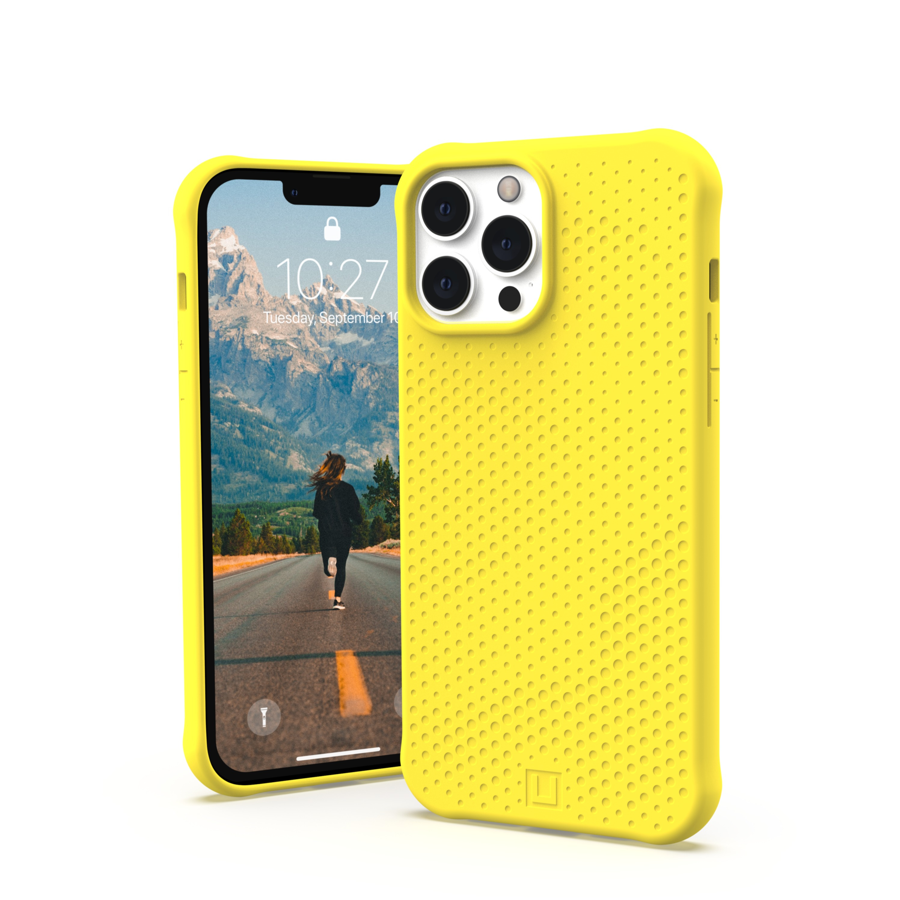 Image of UAG Urban Armor Gear [U] - iPhone 13 Pro Max Antimikrobielle Hybrid Hardcase Schutzhülle Dot (11316V317878) - Acid bei Apfelkiste.ch