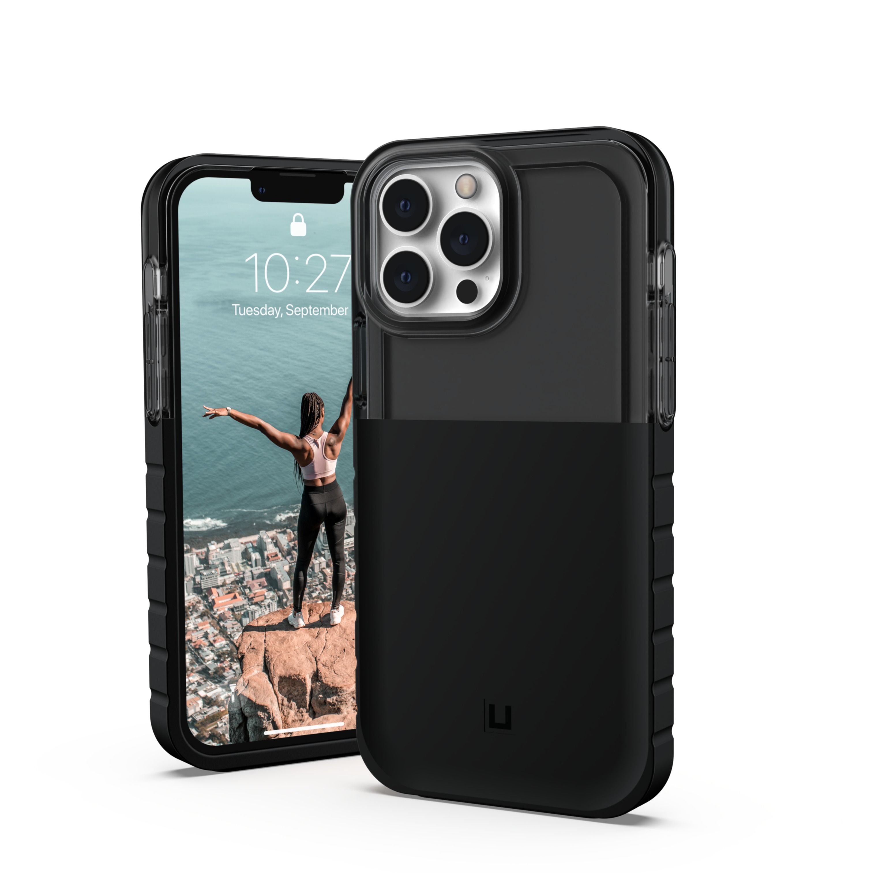 Image of UAG Urban Armor Gear [U] - iPhone 13 Pro Max Antimikrobielle Hybrid Silikon Schutzhülle Tri-Mold Dip Design (11316U314040) - Schwarz bei Apfelkiste.ch