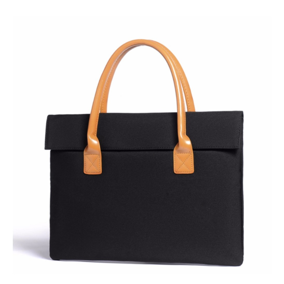 Image of Modische 15" Universal Laptop Tragetasche Notebooktasche - Schwarz / Braun bei Apfelkiste.ch