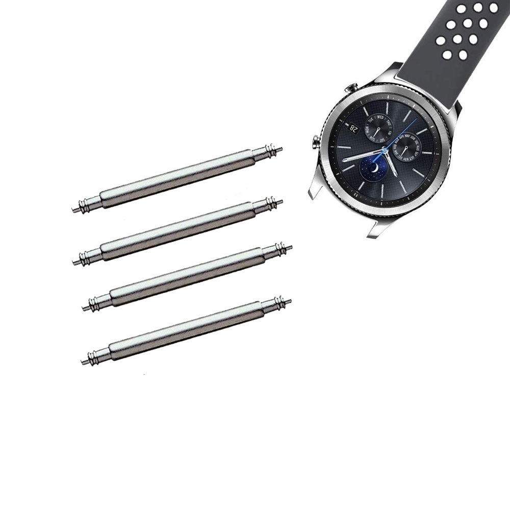 Image of (20er Set) Universal Armband Federsteg Edelstahl Uhrenstift Adapter (26mm) - Silber bei Apfelkiste.ch