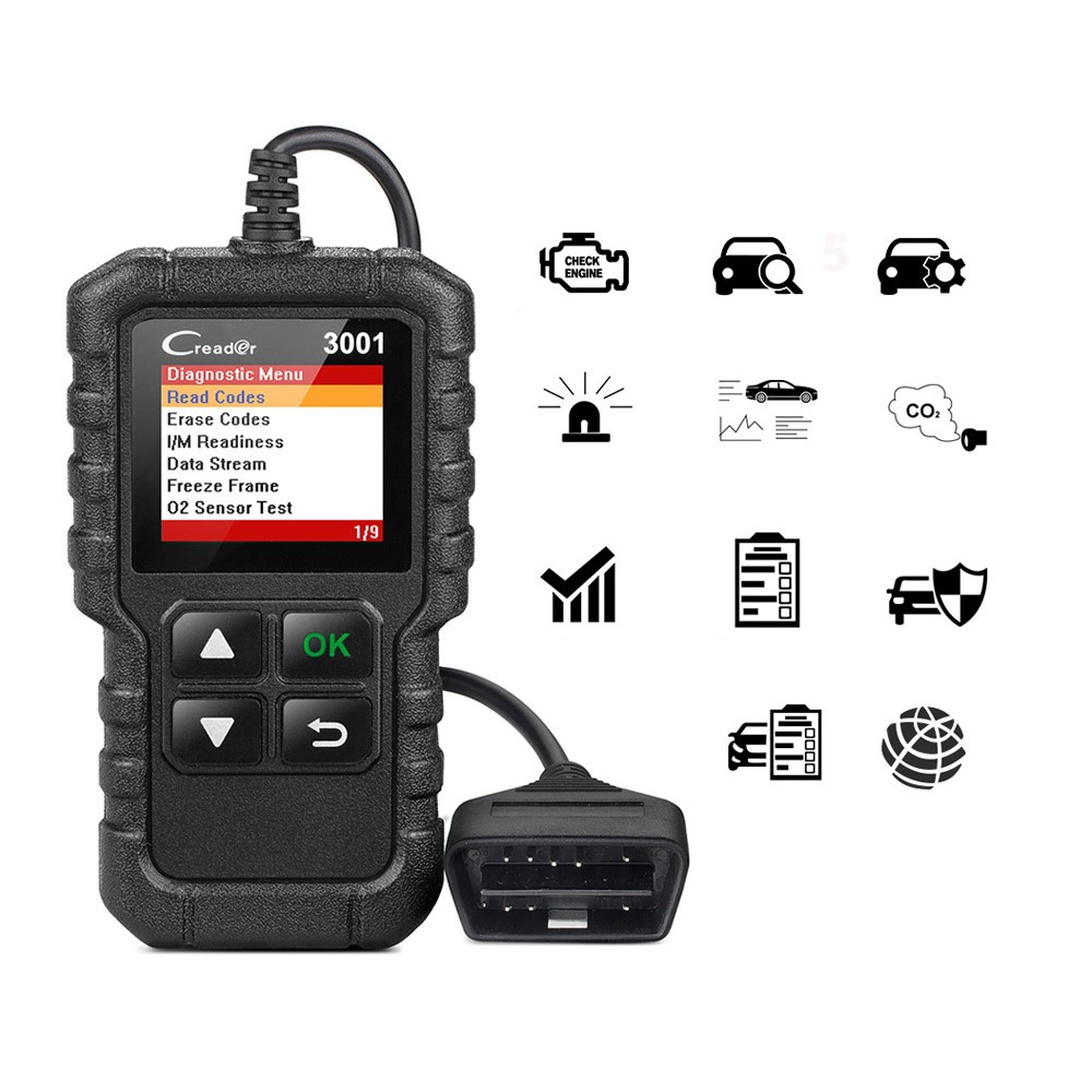 I08DS Auto Diagnosegerät Scanner OBD2 Diagnosegerät KFZ OBDII EOBD  Autofehler Auslesegerät 2,8 LCD, Fehlerauslesegerät Auto Diagnosewerkzeuge