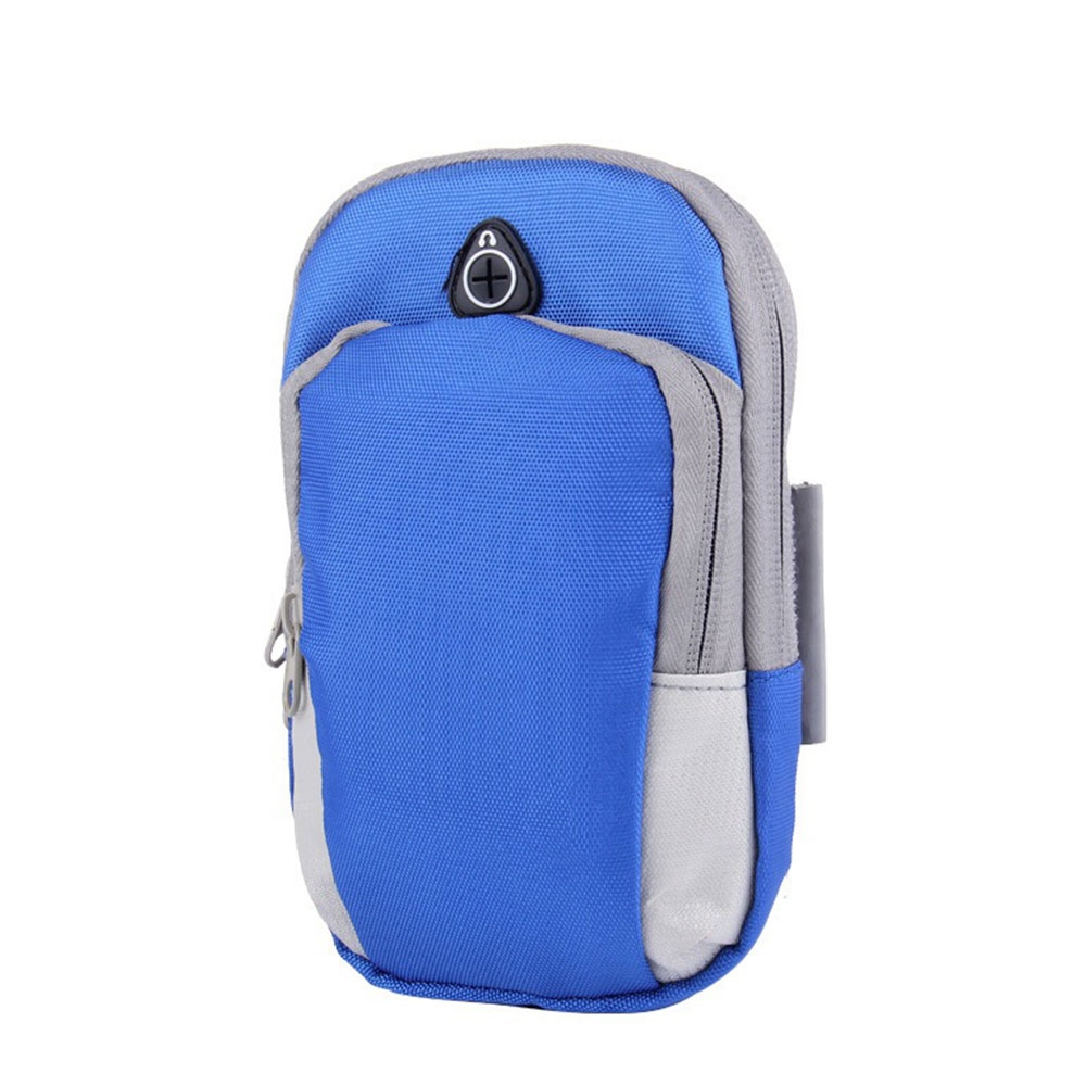 Image of (16.5x8cm) Universal Fitness Tasche Sportarmband + Extrafach bis 7" - Blau / Grau bei Apfelkiste.ch