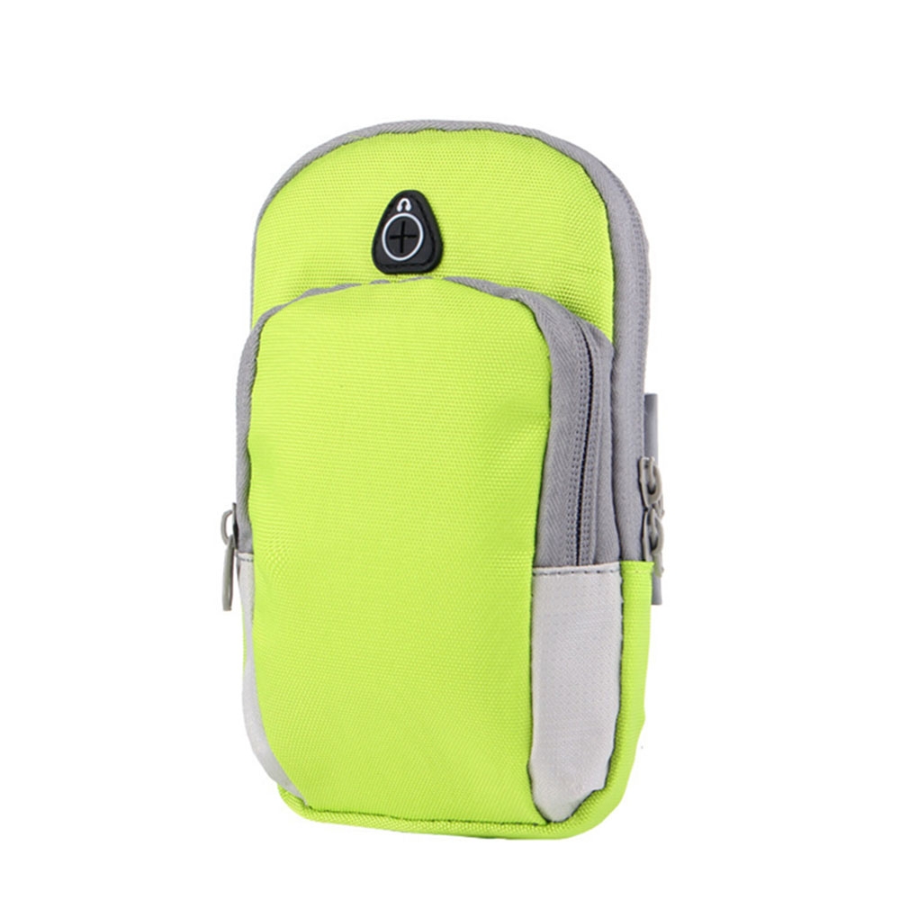 Image of (16.5x8cm) Universal Fitness Tasche Sportarmband + Extrafach bis 7" - Grün / Grau bei Apfelkiste.ch