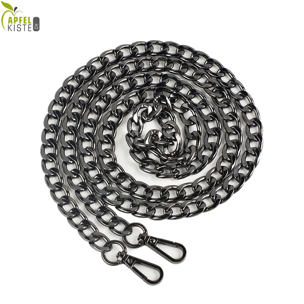 © - Universal Necklace Handykette Metall (120cm) Karabiner Verschluss - Schwarz