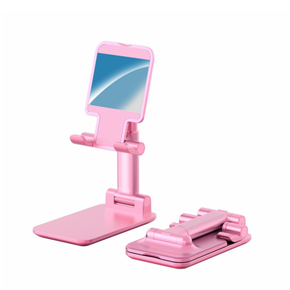 Image of Universal Smartphone / Tablet Tischständer Halterung Klappbar + Höhenverstellbar bis 14cm - Rosa bei Apfelkiste.ch