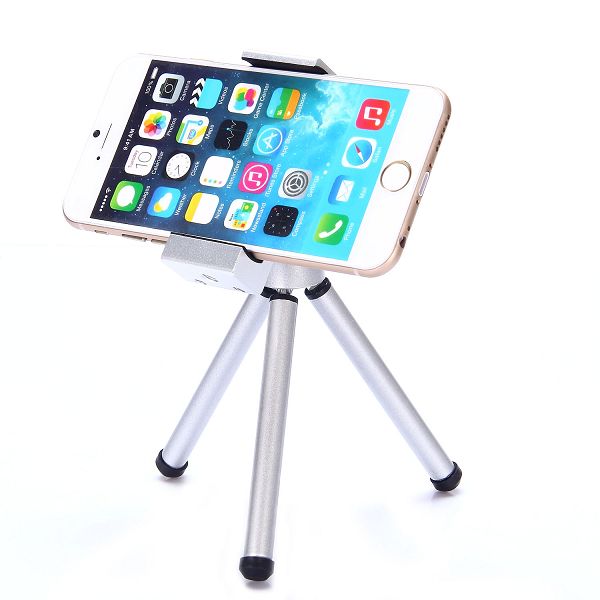 Image of Universal Multi Alu Tripod Handy Stativ Halterung Ständer - Silber bei Apfelkiste.ch