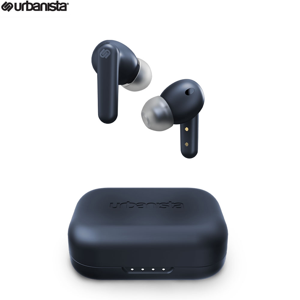 London ANC In-Ear Bluetooth 5.0 Kopfhörer (IPX4) Qi Ladecase + Active Noise Cancelling (1035835) - Dark Sapphire (Blau)