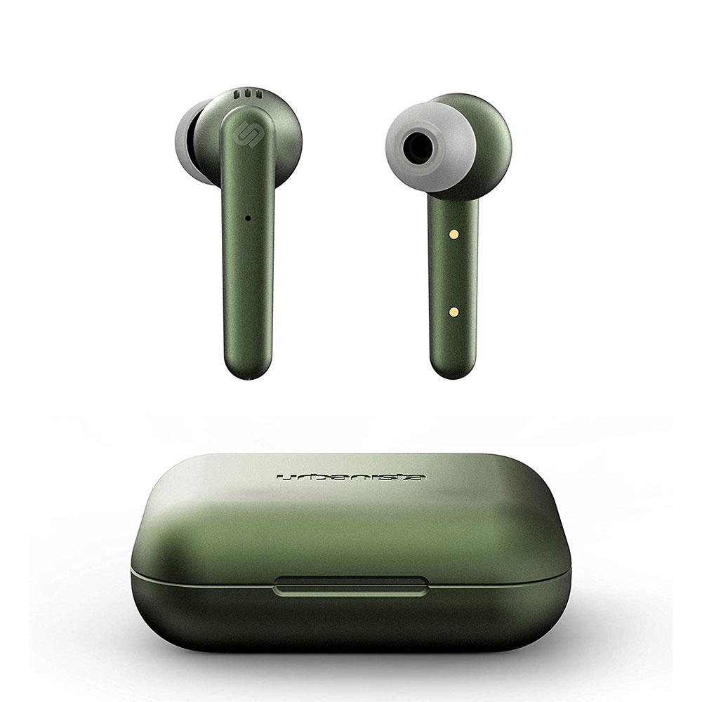Image of Urbanista - Paris Bluetooth 5.0 In-Ear Kopfhörer Headset mit Voice Control (IPX5) + Kabelloses Qi Ladecase 300mAh (1035624) - Grün bei Apfelkiste.ch