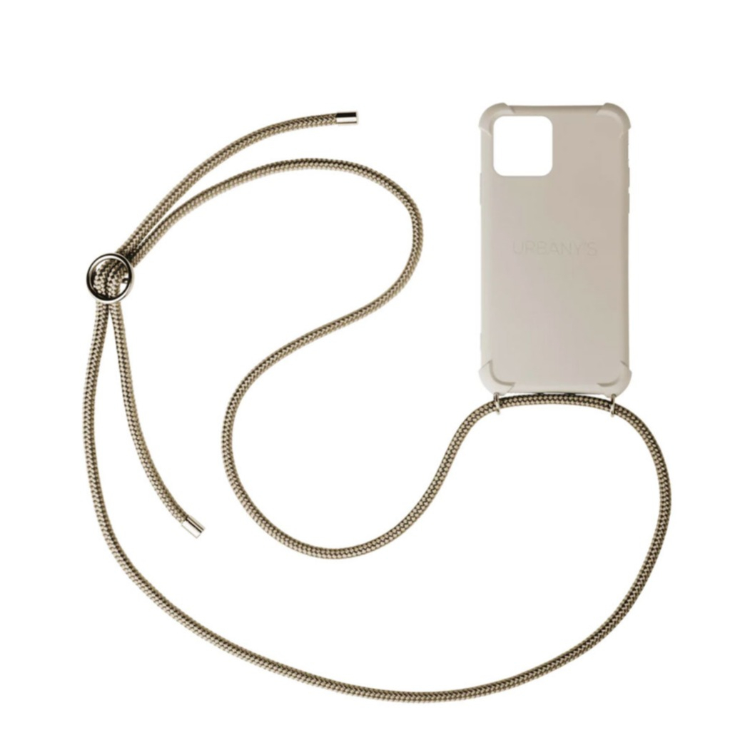 Image of Urbany's - (130cm) iPhone 11 Pro Beach Beauty Necklace Hybrid Hülle Air Cushion Fallschutz + Handykette (PN-BEBS-I11P-BEBS) - Beige bei Apfelkiste.ch