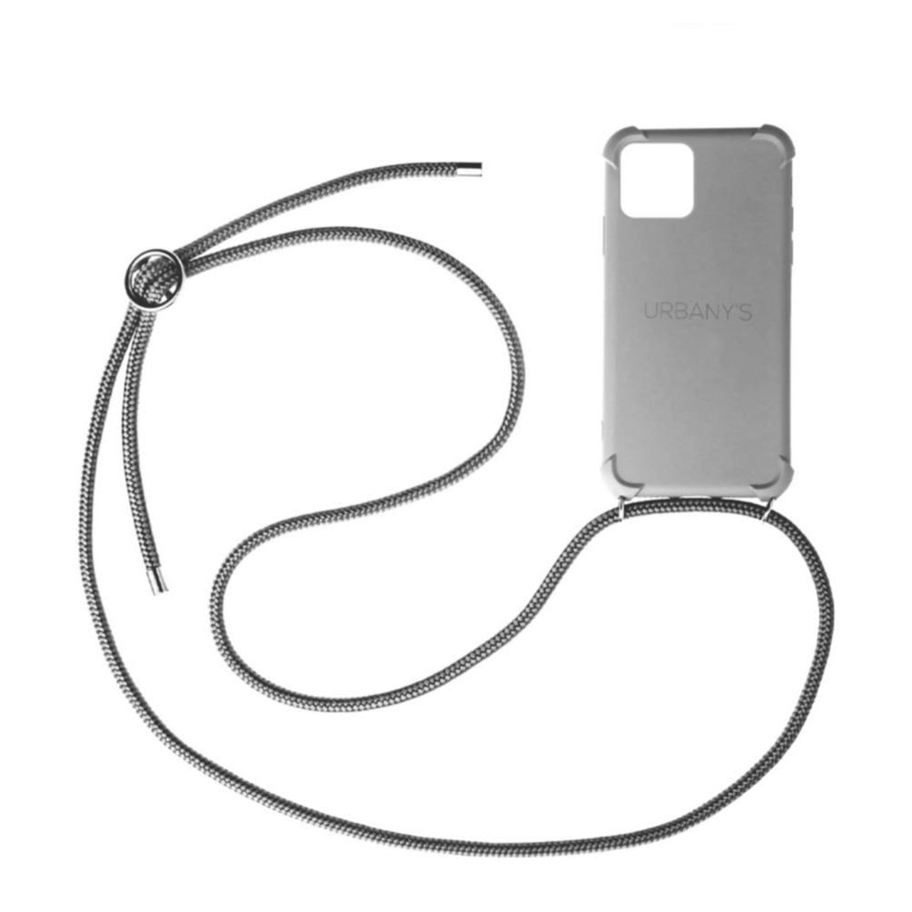 Image of Urbany's - (130cm) iPhone Xr Stormy Sky Necklace Hybrid Hülle Air Cushion Fallschutz + Handykette (PN-STSS-IXR-STSS) - Grau bei Apfelkiste.ch