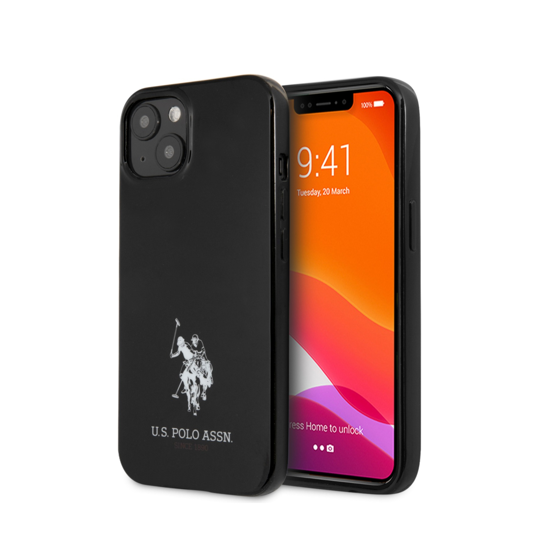 Image of U.S. Polo Assn. - iPhone 13 Gummi Case Hülle Horses Logo (USHCP13MUMHK) - Schwarz bei Apfelkiste.ch