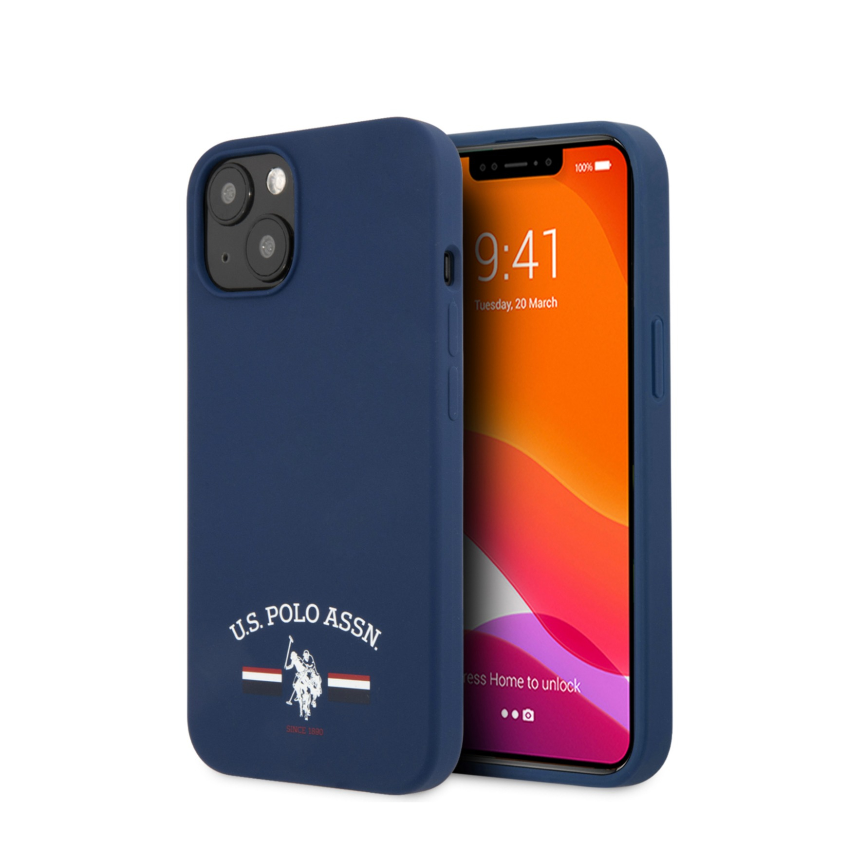 Image of U.S. Polo Assn. - iPhone 13 Silikon Soft Touch Hülle (USHCP13MSFGV) - Navy bei Apfelkiste.ch