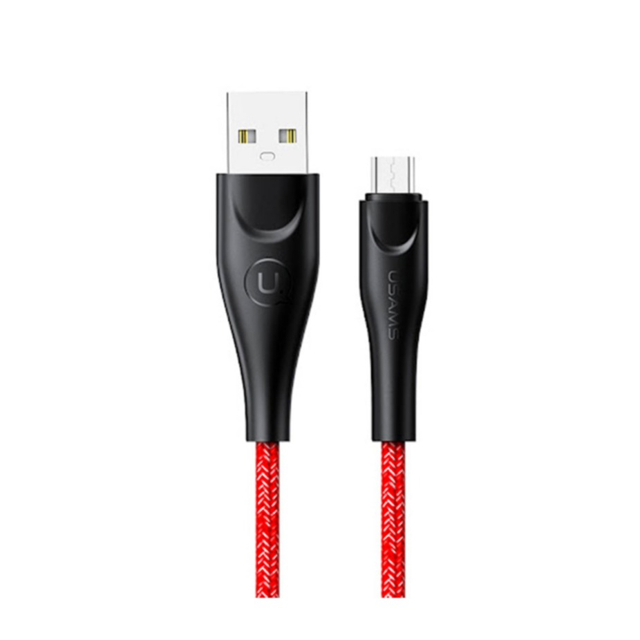 Image of USAMS - (3m) 2A USB A auf Micro USB Nylon Schnellladekabel Datenkabel - Rot bei Apfelkiste.ch