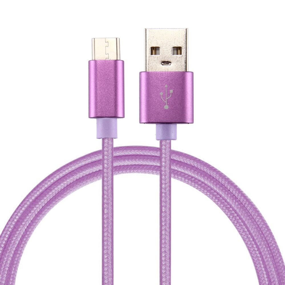 Image of (3m) USB auf USB C Ladekabel Datenkabel Nylon - Lila bei Apfelkiste.ch